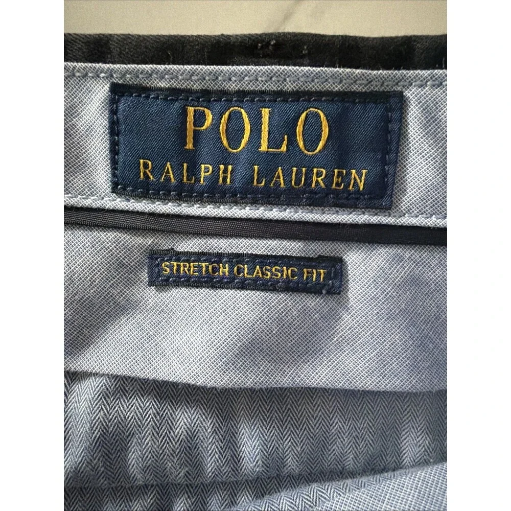 Polo Ralph Lauren Stretch Classic Fit Shorts Black 36 Preppy Golf Hamptons